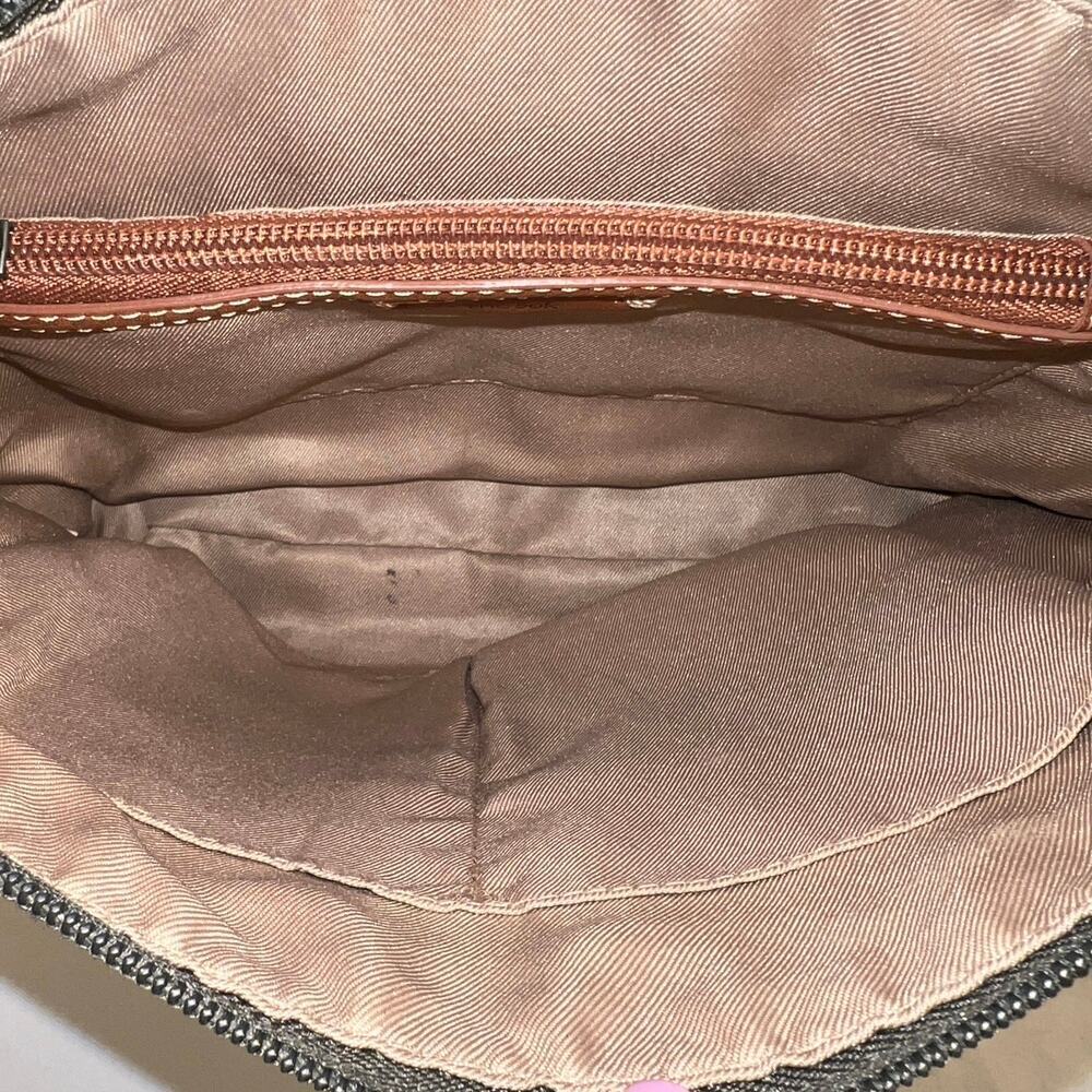 The Sak Reseda Gray Leather Bohemian Crossbody Bag Purse Embossed Floral - Picture 8 of 16